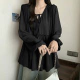 ふんわり今っぽフェミニン。シフォンペプラムチュニック ペプラム チュニック | COCOMOMO | 詳細画像16 