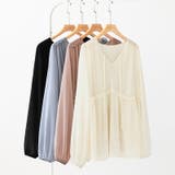 ふんわり今っぽフェミニン。シフォンペプラムチュニック ペプラム チュニック | COCOMOMO | 詳細画像40 