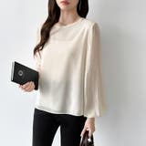 袖デザインで差がつくプリーツスリーブブラウス ボリューム袖 ブラウス | COCOMOMO | 詳細画像11 