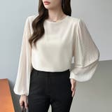 袖デザインで差がつくプリーツスリーブブラウス ボリューム袖 ブラウス | COCOMOMO | 詳細画像2 