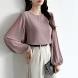 袖デザインで差がつくプリーツスリーブブラウス ボリューム袖 ブラウス | COCOMOMO | 詳細画像24 