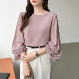 袖デザインで差がつくプリーツスリーブブラウス ボリューム袖 ブラウス | COCOMOMO | 詳細画像28 