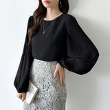 袖デザインで差がつくプリーツスリーブブラウス ボリューム袖 ブラウス | COCOMOMO | 詳細画像33 