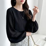 袖デザインで差がつくプリーツスリーブブラウス ボリューム袖 ブラウス | COCOMOMO | 詳細画像37 