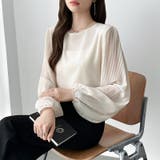 袖デザインで差がつくプリーツスリーブブラウス ボリューム袖 ブラウス | COCOMOMO | 詳細画像6 