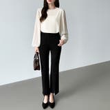 袖デザインで差がつくプリーツスリーブブラウス ボリューム袖 ブラウス | COCOMOMO | 詳細画像7 