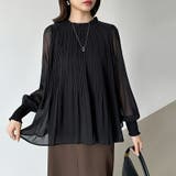 ふわっと軽やかプリーツシアーブラウス シフォンブラウス ブラウス | COCOMOMO | 詳細画像13 