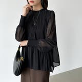 ふわっと軽やかプリーツシアーブラウス シフォンブラウス ブラウス | COCOMOMO | 詳細画像14 