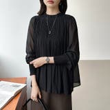 ふわっと軽やかプリーツシアーブラウス シフォンブラウス ブラウス | COCOMOMO | 詳細画像20 