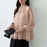 ふわっと軽やかプリーツシアーブラウス シフォンブラウス ブラウス | COCOMOMO | 詳細画像48 