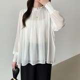 ふわっと軽やかプリーツシアーブラウス シフォンブラウス ブラウス | COCOMOMO | 詳細画像5 