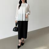 ふわっと軽やかプリーツシアーブラウス シフォンブラウス ブラウス | COCOMOMO | 詳細画像6 