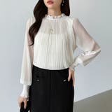 ふわっと軽やかプリーツシアーブラウス シフォンブラウス ブラウス | COCOMOMO | 詳細画像8 