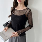 【大人が着たいハート柄】 ハート柄シアートップス クルーネック | COCOMOMO | 詳細画像12 