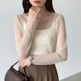 【大人が着たいハート柄】 ハート柄シアートップス クルーネック | COCOMOMO | 詳細画像1 