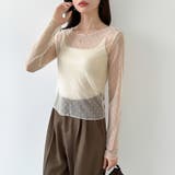 【大人が着たいハート柄】 ハート柄シアートップス クルーネック | COCOMOMO | 詳細画像4 