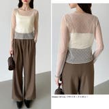 【大人が着たいハート柄】 ハート柄シアートップス クルーネック | COCOMOMO | 詳細画像7 