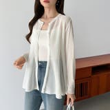 透け感でつくる、シアーペプラム シアーカーディガン ペプラムトップス | COCOMOMO | 詳細画像10