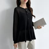 透け感でつくる、シアーペプラム シアーカーディガン ペプラムトップス | COCOMOMO | 詳細画像12