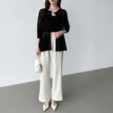 透け感でつくる、シアーペプラム シアーカーディガン ペプラムトップス | COCOMOMO | 詳細画像15