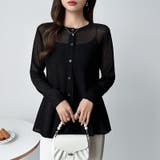 透け感でつくる、シアーペプラム シアーカーディガン ペプラムトップス | COCOMOMO | 詳細画像18