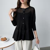 透け感でつくる、シアーペプラム シアーカーディガン ペプラムトップス | COCOMOMO | 詳細画像20