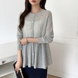 透け感でつくる、シアーペプラム シアーカーディガン ペプラムトップス | COCOMOMO | 詳細画像29