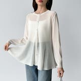 透け感でつくる、シアーペプラム シアーカーディガン ペプラムトップス | COCOMOMO | 詳細画像3