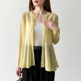 透け感でつくる、シアーペプラム シアーカーディガン ペプラムトップス | COCOMOMO | 詳細画像35 