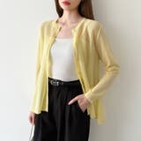 透け感でつくる、シアーペプラム シアーカーディガン ペプラムトップス | COCOMOMO | 詳細画像36 