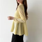 透け感でつくる、シアーペプラム シアーカーディガン ペプラムトップス | COCOMOMO | 詳細画像37 