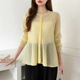 透け感でつくる、シアーペプラム シアーカーディガン ペプラムトップス | COCOMOMO | 詳細画像39 