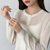 透け感でつくる、シアーペプラム シアーカーディガン ペプラムトップス | COCOMOMO | 詳細画像6