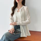 透け感でつくる、シアーペプラム シアーカーディガン ペプラムトップス | COCOMOMO | 詳細画像8