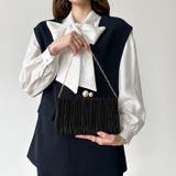 【プリーツ×大粒パールが映える】3wayパーティーバッグ クラッチバッグ パーテ… | COCOMOMO | 詳細画像2 