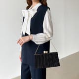 【プリーツ×大粒パールが映える】3wayパーティーバッグ クラッチバッグ パーテ… | COCOMOMO | 詳細画像4 