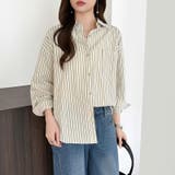 ちょうどいい抜け感。ダブルラインストライプシャツ ストライプシャツ シャツ | COCOMOMO | 詳細画像10