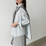 ちょうどいい抜け感。ダブルラインストライプシャツ ストライプシャツ シャツ | COCOMOMO | 詳細画像13