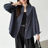 ちょうどいい抜け感。ダブルラインストライプシャツ ストライプシャツ シャツ | COCOMOMO | 詳細画像20