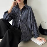 ちょうどいい抜け感。ダブルラインストライプシャツ ストライプシャツ シャツ | COCOMOMO | 詳細画像25