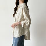 ちょうどいい抜け感。ダブルラインストライプシャツ ストライプシャツ シャツ | COCOMOMO | 詳細画像4