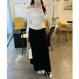 アシメギャザーオフショルトップス オフショルダー ワンショルダー | COCOMOMO | 詳細画像14