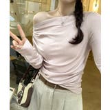 アシメギャザーオフショルトップス オフショルダー ワンショルダー | COCOMOMO | 詳細画像6