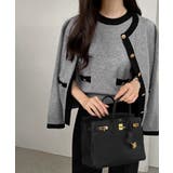 【オンオフ対応】配色サマーニットアンサンブル アンサンブル ニットカーディガン | COCOMOMO | 詳細画像4