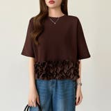 [どこから見ても大人可愛い]フリルドッキングトップス 裾フリル tシャツ | COCOMOMO | 詳細画像18 