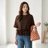 [どこから見ても大人可愛い]フリルドッキングトップス 裾フリル tシャツ | COCOMOMO | 詳細画像13 
