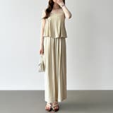 [一枚で旬顔レイヤード]ペプラムキャミセットアップ キャミソール セットアップ | COCOMOMO | 詳細画像16 