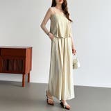 [一枚で旬顔レイヤード]ペプラムキャミセットアップ キャミソール セットアップ | COCOMOMO | 詳細画像21 