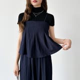 [一枚で旬顔レイヤード]ペプラムキャミセットアップ キャミソール セットアップ | COCOMOMO | 詳細画像6 