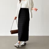 フクレジャガード ナロースカート シャーリングスカート | COCOMOMO | 詳細画像12